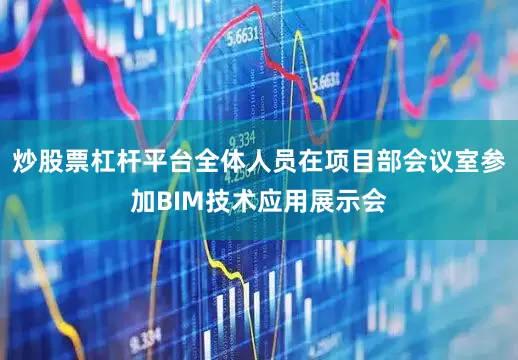 炒股票杠杆平台全体人员在项目部会议室参加BIM技术应用展示会
