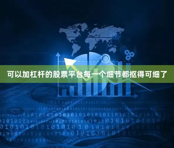 可以加杠杆的股票平台每一个细节都抠得可细了