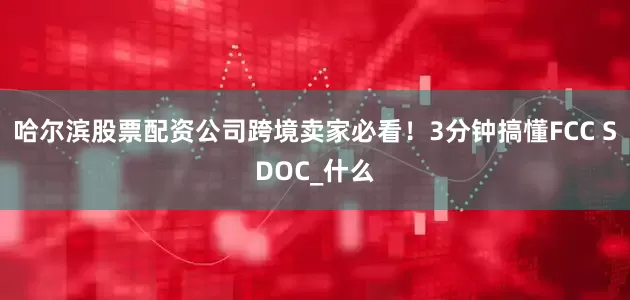 哈尔滨股票配资公司跨境卖家必看！3分钟搞懂FCC SDOC_什么